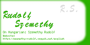 rudolf szemethy business card